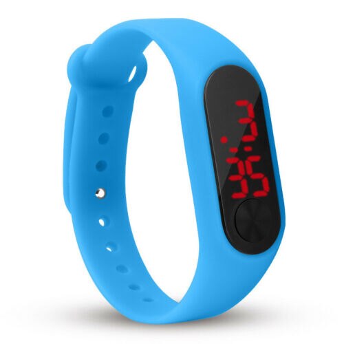 Horloge Kinderen Led-Digitale Horloges Kind Pols Klok Studenten Horloge Kids Voor Meisjes Jongens Sport Elektronische Horloge Voor: Sky blue