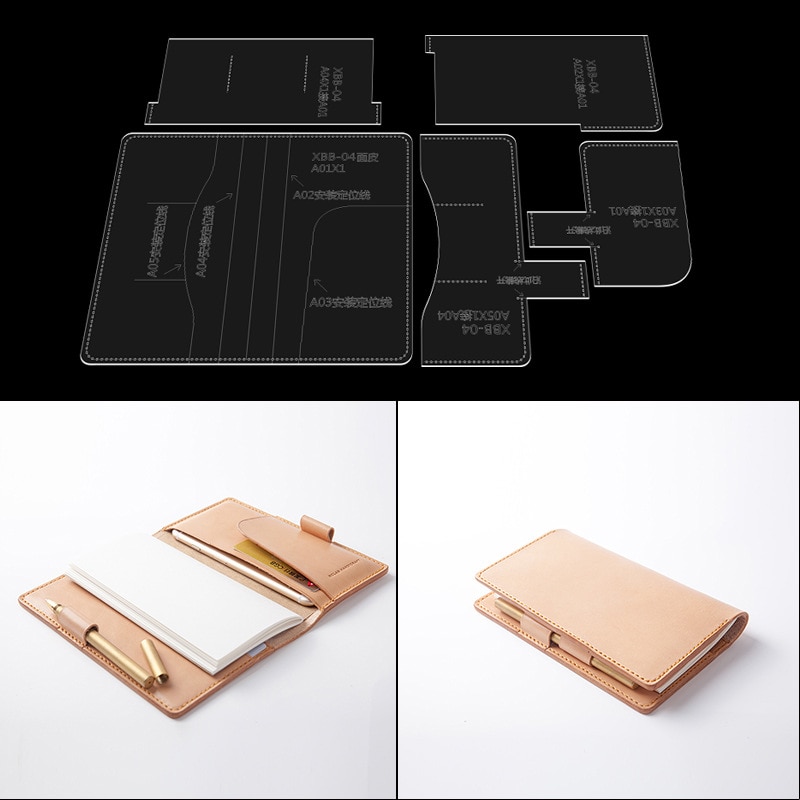 Acrylic Template DIY Journal Notebook Diary Notebook Leather Template Acrylic Pattern Belt Loop Leather Craft Tools