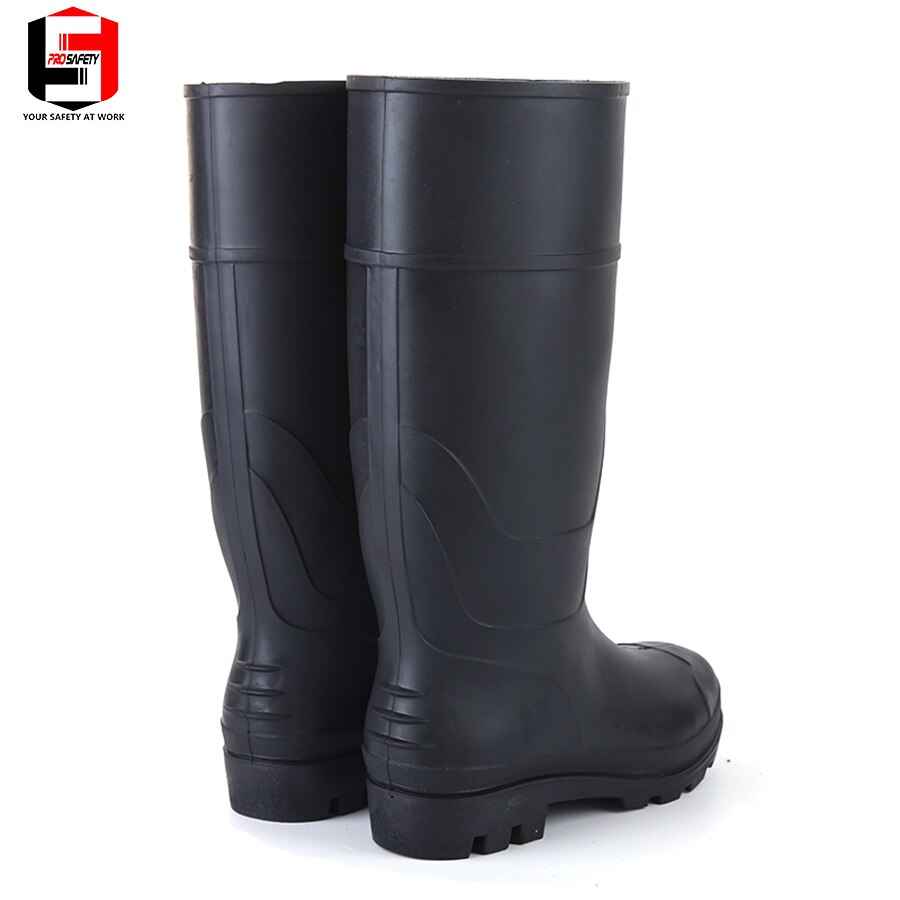 PRO SAFETY Food Industry Working Boots Ladies Horse Rubber Riding Boot Rain Boots & Mining gumboots Non-Slip PVC Black