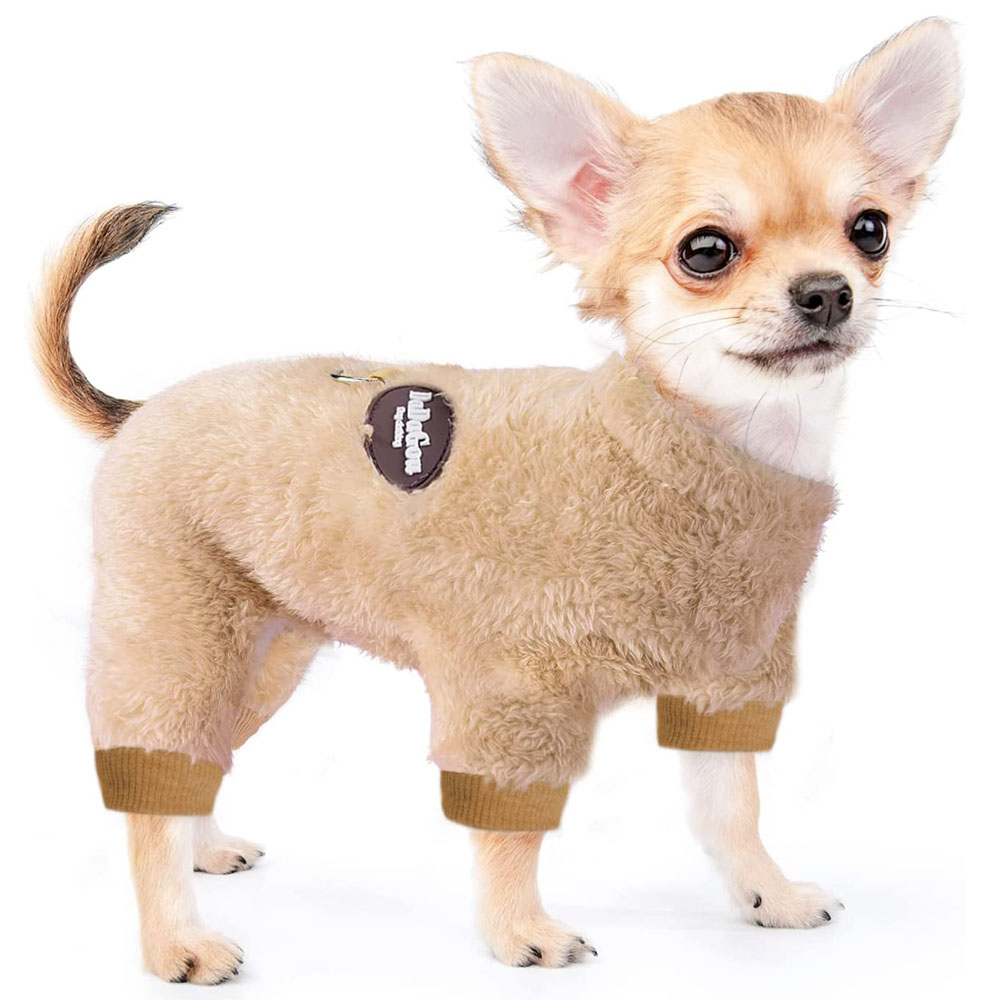 Termiczna aksamitna piżama dla psa zimowy kombinezon dla małego psa szczeniak kot koszula nocna Onesies Chihuahua Yorkie pudel chłopiec ubranka dla psów