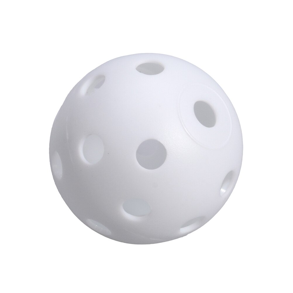 24pcs Perforated Plastic Play Balls Hollow Golf Practice Training Sports Balls (White)