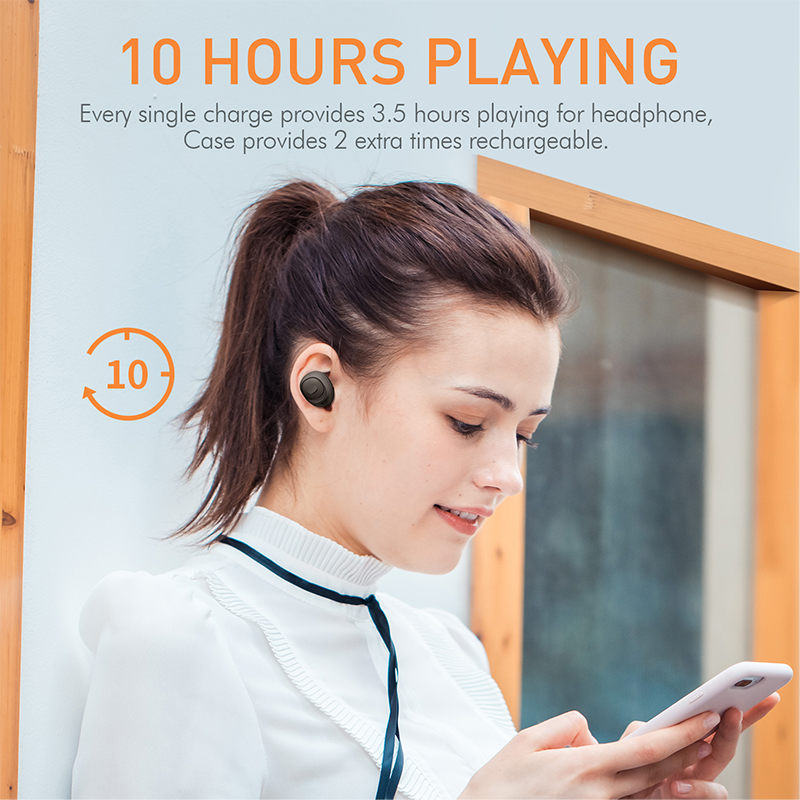 Auriculares Bluetooth HAVIT I96 TWS V5.0 HD Micrófono estéreo inalámbrico IPX5 Cancelación de ruido auriculares para juegos emparejados por separado