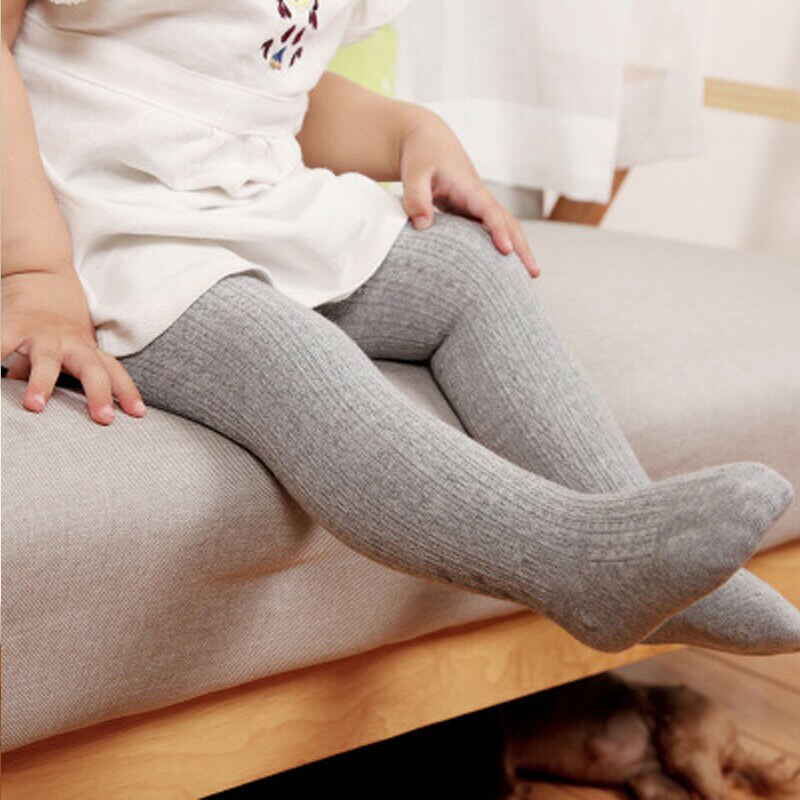 Citgeett Solid Baby Kid Girl collant caldi in morbido cotone calze calze pantaloni collant