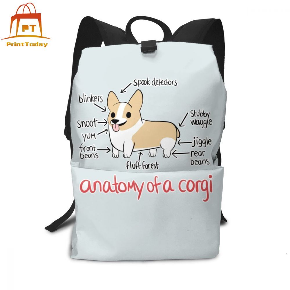 Welsh Corgi Pembroke Backpack Welsh Corgi Pembroke Backpacks Trend Bag Multi Purpose Print Bags