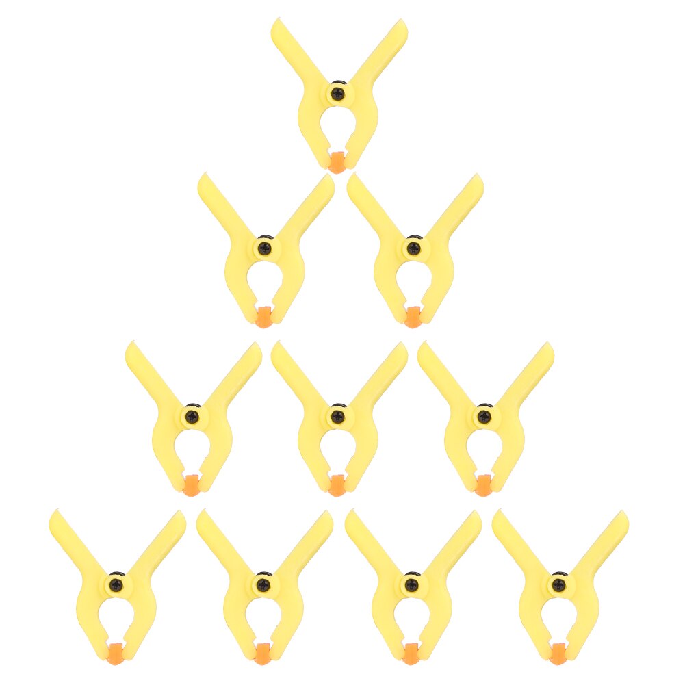 10PCS Fotografie Accessoires 7cm Studio Foto Accessoires Licht Fotografie Achtergrond Clips Achtergrond Klemmen Peg Photo Studio: Yellow