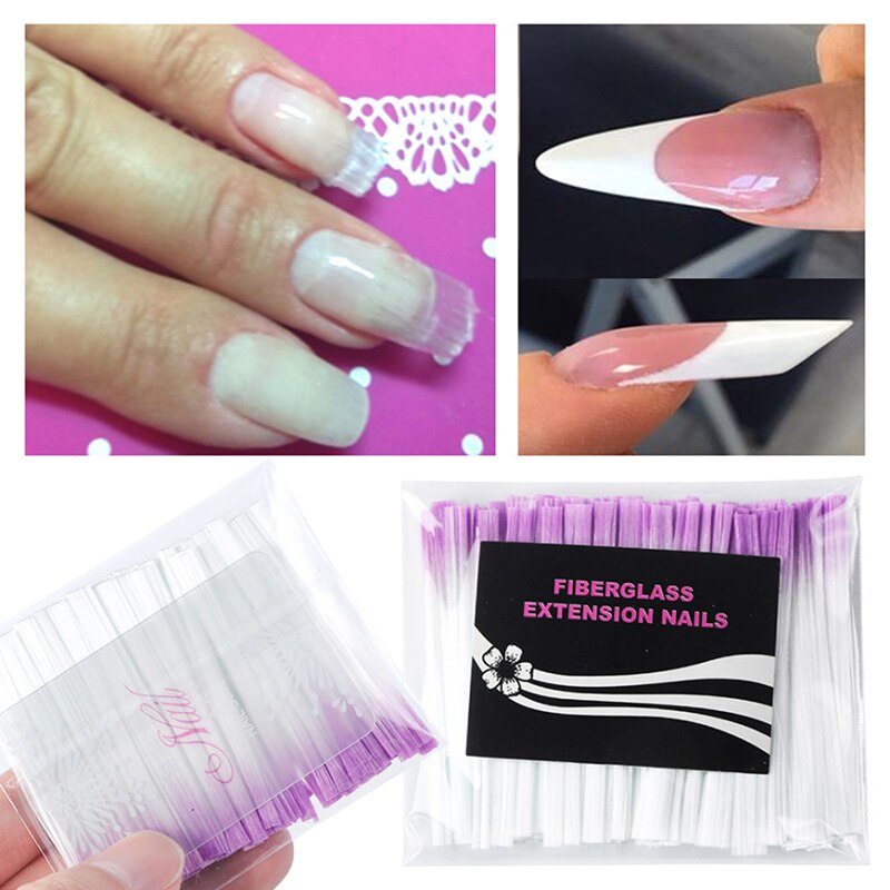 DIY Nagels Buiding Uitbreiding Tips 100PCS Manicure Glasvezel Nagel Vorm Voor Nail Zijde Uitbreiding Nail Art Glasvezel