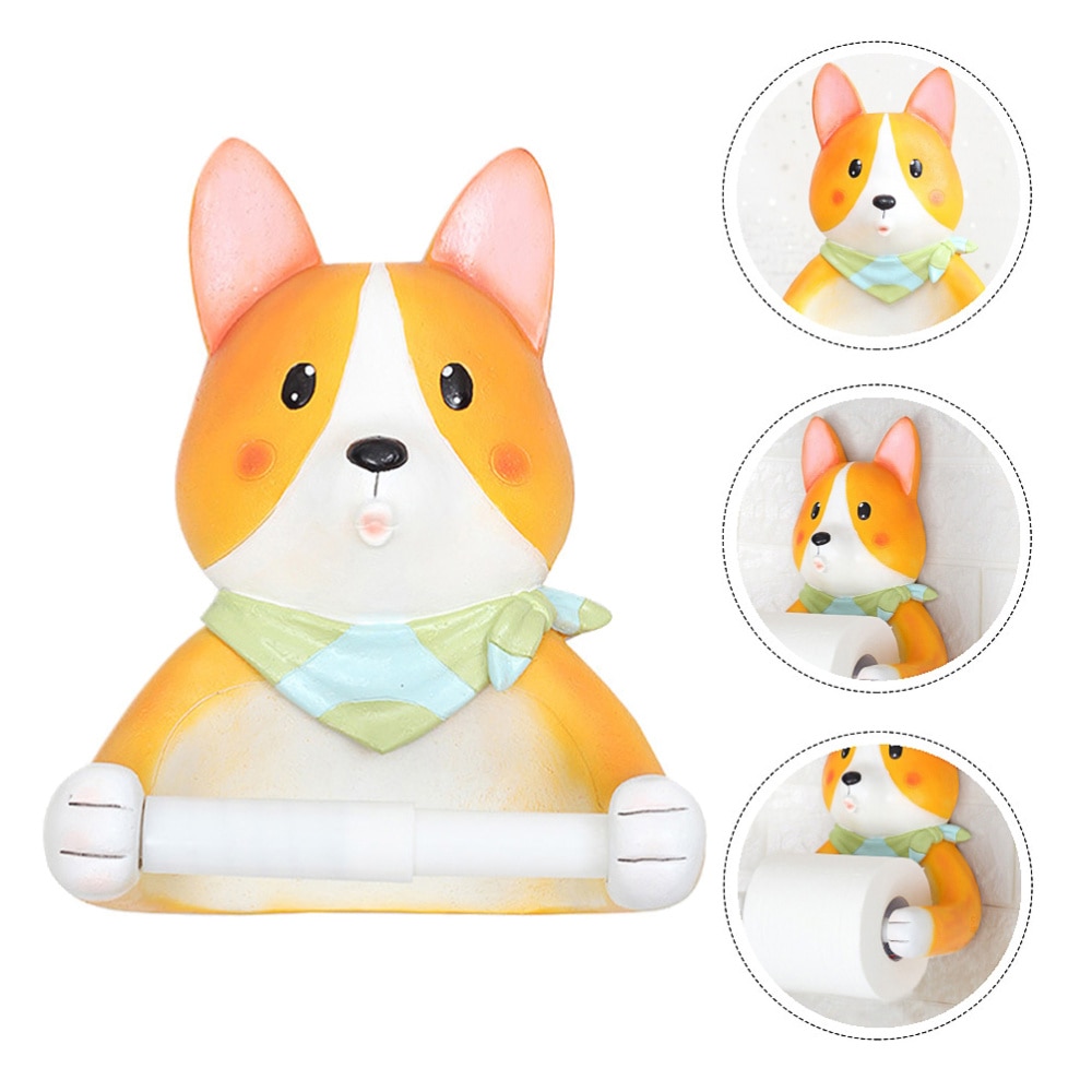 1Pc Corgi Toiletpapier Houder Papier Rolhouder Opknoping Magazijnstelling: Default Title