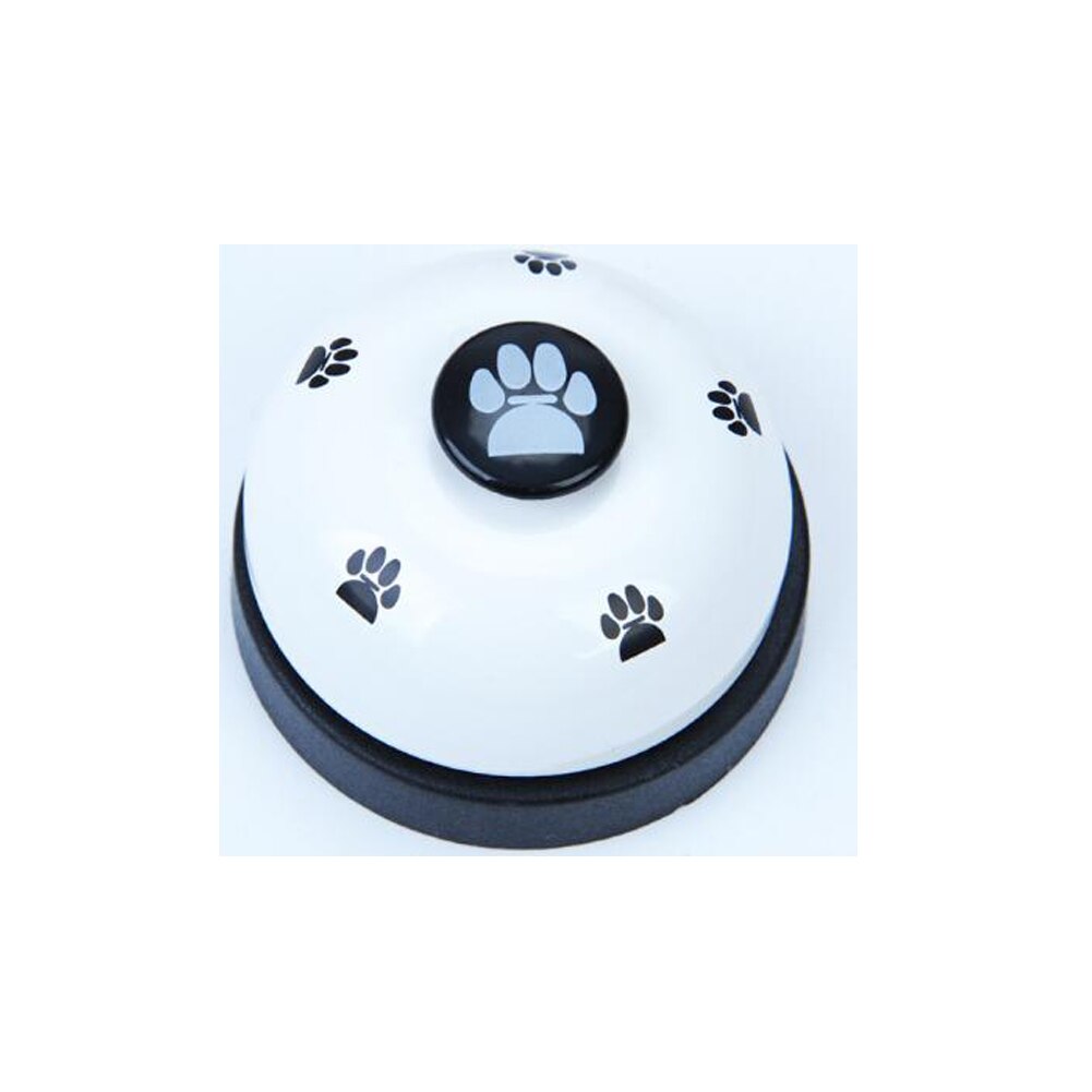 Pet Training Bells Dog Cat Interactive Toy Kitten Puppy Food Feed Reminder Puzzle Toy Development Intelligence Squeak Sound Toy: white