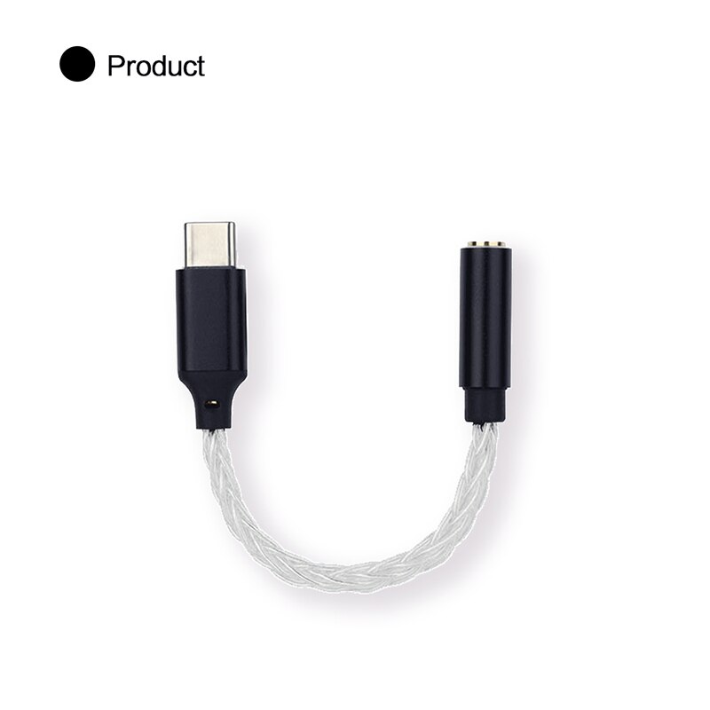 JCALLY JM20 Hohe Leistung CS43131 DAC Decoder verstärker Typ C zu 3,5mm Adapter Reinem Silber Kabel für Android Fenster macOS