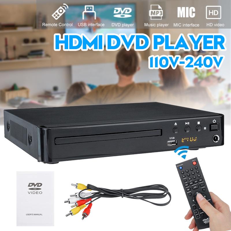 Multi Systeem 1080P Dvd Speler Draagbare Usb 2.0 3.0 Cd Svcd Vcd Dvd-speler Multimedia Digitale Dvd Tv Speler met Afstandsbediening