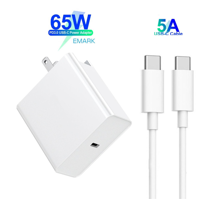65w 20v 3.25a usb-c pd-ladegerät usb-c-netzteil für laptops, kompatibel mit ipad pro / ipad airi 4 / , macbook pro / huawei matepad pro: Weiß / Uns