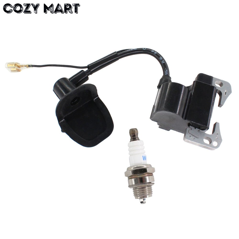 Ignition Coil & Spark Plug for 33cc 43cc 47cc 49cc 2 Stroke Engine Pocket Bike Dirt Bike Mini ATV Quad Engine parts