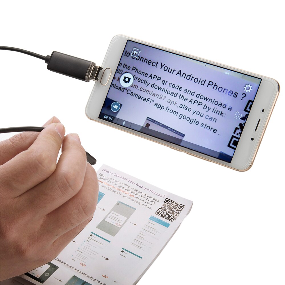 JCWHCAM 6LED MINI Camera Mobile Phone Mirco Usb Endoscope Mini USB Android Phone Endoscope Camera 5M HD 480P inspection Cameras