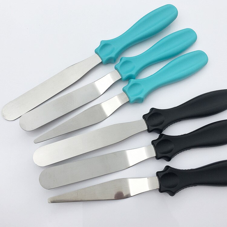 4-Inch Rvs Schraper Cake Tool Straight Schraper Gebogen Cake Mes Bakken Diy Tool