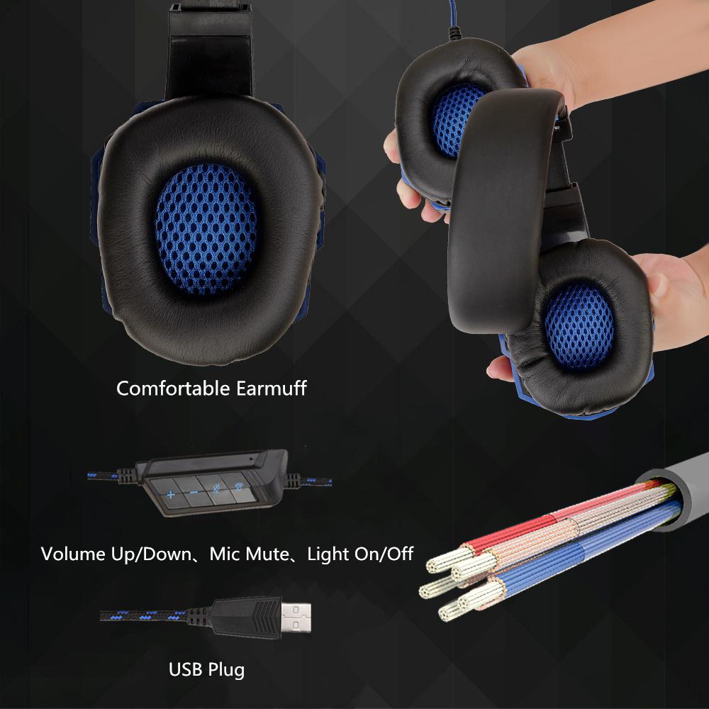 HobbyLane Gaming Headphones - USB 5.1 Stereo, Foldable Headset with Mic, Active Noise Cancelling for PC Gamers