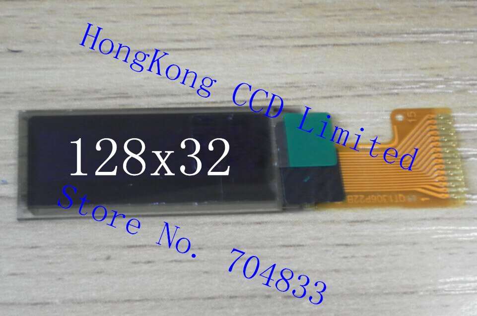 0.91 inch white OLED display 15pin 128*32 white OLED screen SSD1306 SPI interface QT1306P22B 4-SPI 4-WIRE SPI