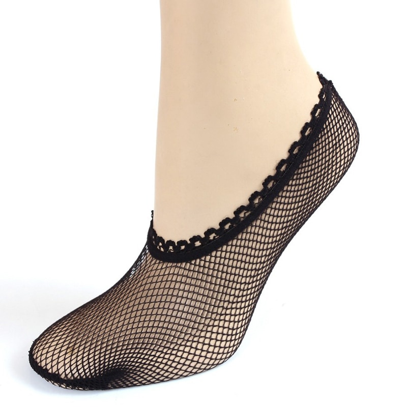 3 pairs Of Cross Boat socks Female Lace Five Finger socks Sling Breathable Mesh Anti-hook Crystal socks