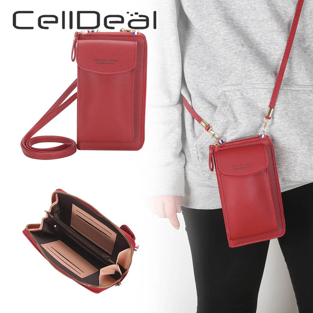Vrouwen Portemonnee Beroemde Mobiele Telefoon Tassen Grote Kaarthouders Handtas Purse Clutch Messenger Schouder Lange Bandjes