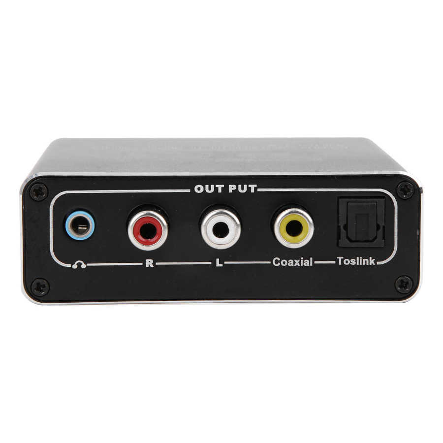 Digital Optical Fiber Coaxial To Analog Audio Converter R/L Adapter 3.5mm SS