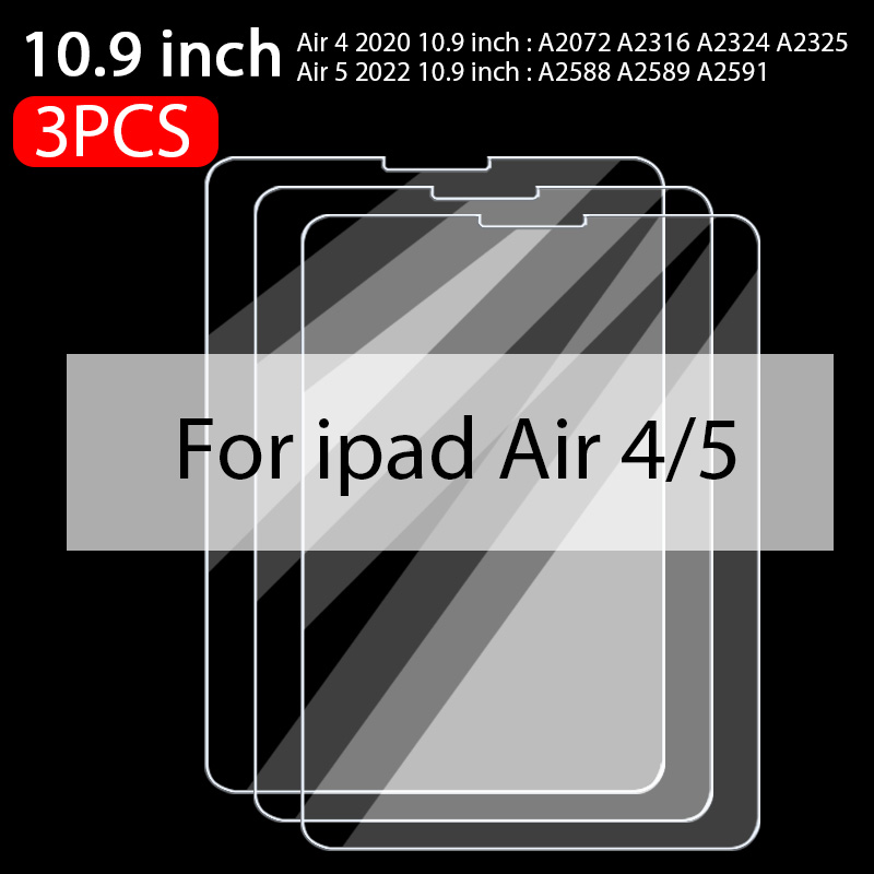 1-3 SZT. Szkło Hartowane 9H na Ekran iPad 5. 6. Generacji 9.7'' iPad 7. 8. 9. Generacji 10.2'' Przezroczyste Szkło Hartowane na iPad zawodowiec 11: Brązowy