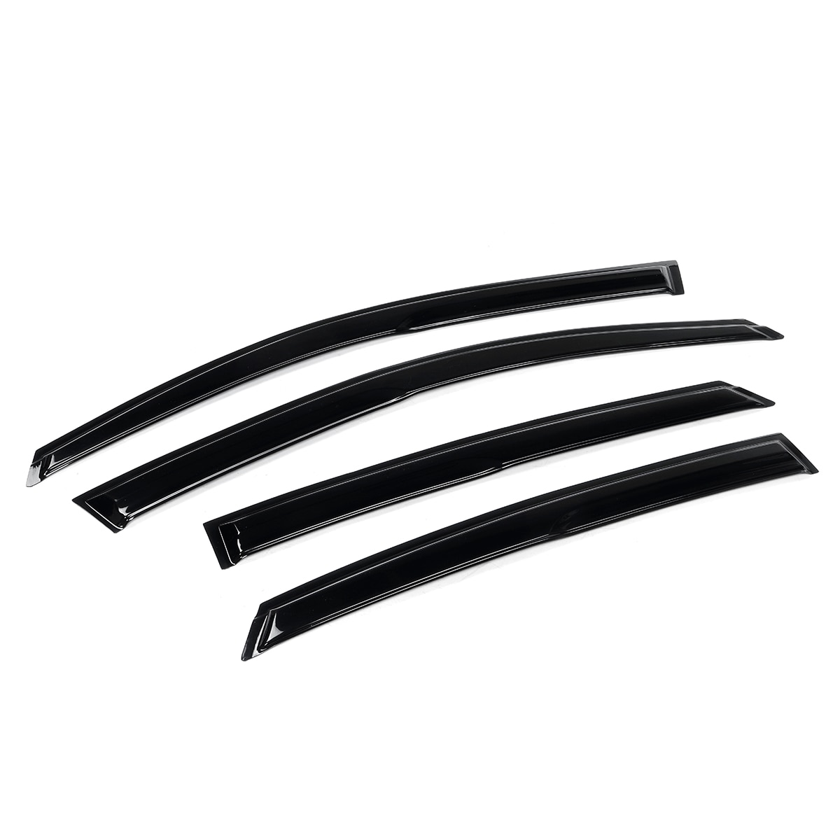 Black 4x Tinted Car Window Visor Guard Vent Awnings Shelters Cover Shell Rain Guard Door Visor For Honda For Civic 2001