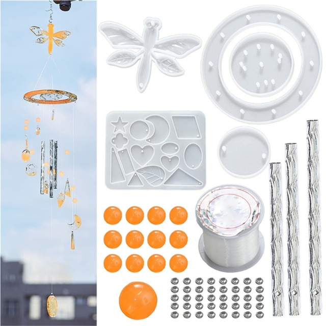 Attrape-rêve en résine époxy, moule en silicone pour miroir, décoration murale, outil fait à la main, bricolage, pour la maison: Dragonfly series