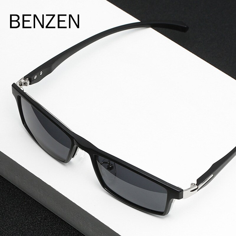 BENZEN 5 In 1 Magnet Polarisierte Clip Brille Rahmen Männer TR90 Optische Myopie Clip Gläser Für Männer Brillen Rahmen B5535