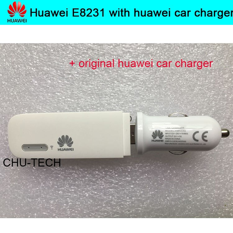 Ontgrendeld Originele huawei E8231 met originele huawei autolader 21M 3G USB wifi dongle