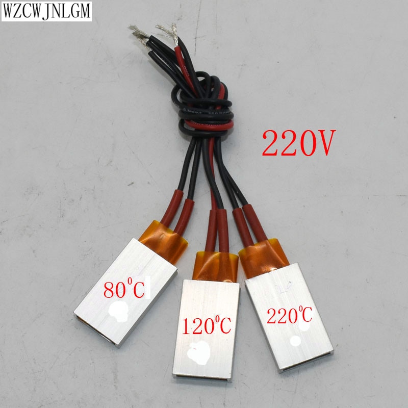 220V grzałki PTC element grzejny suszarka robić włosów akcesoria lokówki grzałka 80/120/220 stopni celsjusza nagrzewnica powietrza 1 sztuk