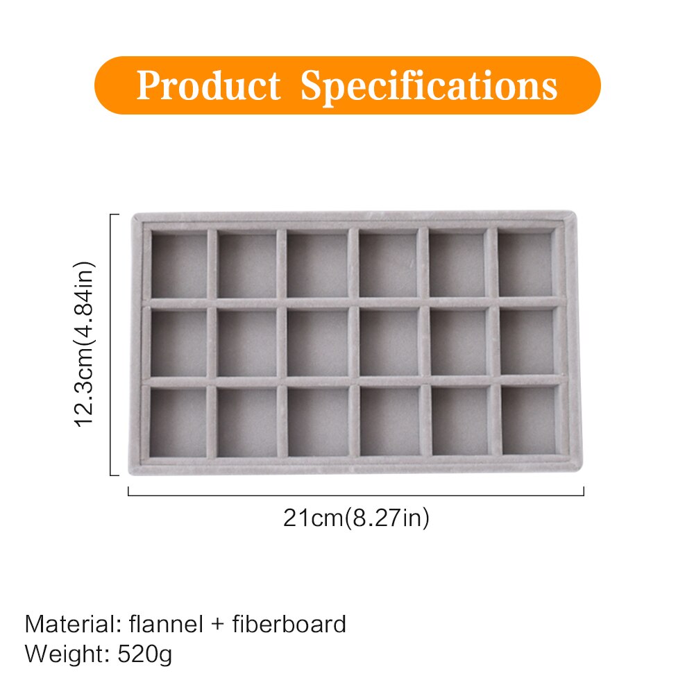 Detachable Flannel Bracelet Ring Jewelry Storage Box Showcase Smooth Soft Stackable Accessary Stand Holder Tray