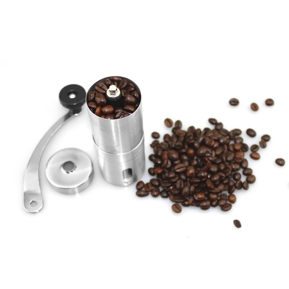 Metall kaffekvarn mini rostfritt stål manuell handgjorda kaffebönor burr kvarn kvarn kök kaffeverktyg krokuskvarnar