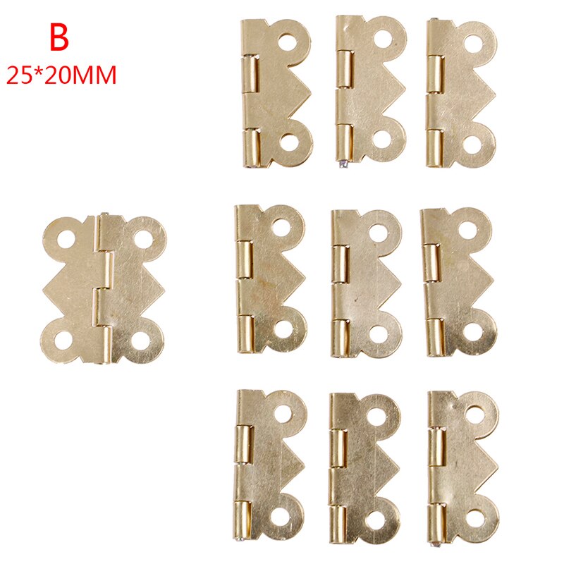 10PC Mini Butterfly Door Cabinet Drawer Jewellery Box Hinge Furniture 5 sizes: B
