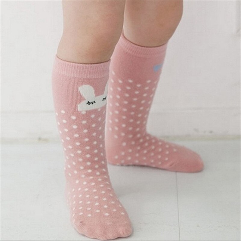 Wecute Baby Sokken Pasgeboren Kids Meisje Jongen Animal Patroon Anti-slip Knie Hoge Sok Vos Leuke Cartoon Kat Katoen sokken baby: F / M 2 to 4 years