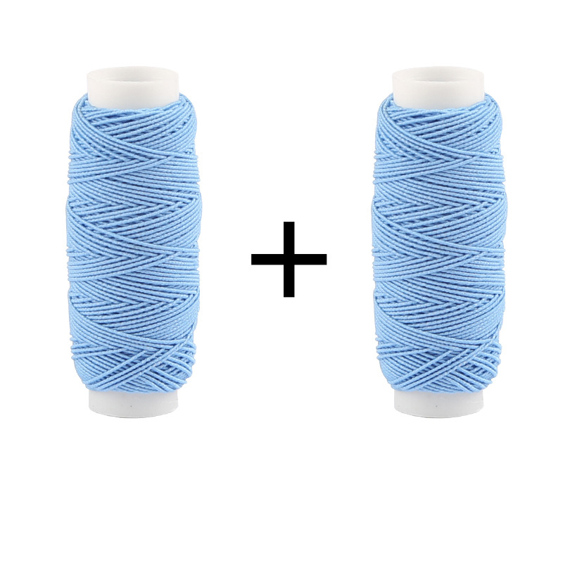 30MLong 5mmWide Colorful Elastic Threads For Sewing Machines 2Roll Set Embroidery Sewing Threads Hand Sewing Thread Craft Set