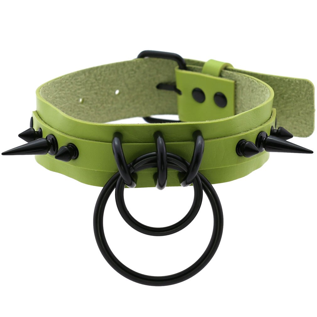 Halloween Cosplay Gothic Grün Halsband Kragen Halsketten Für Frauen Emo Punk Balck Spitze Geometrie Anhänger Halskette Y2K Schmuck: P011 Grün