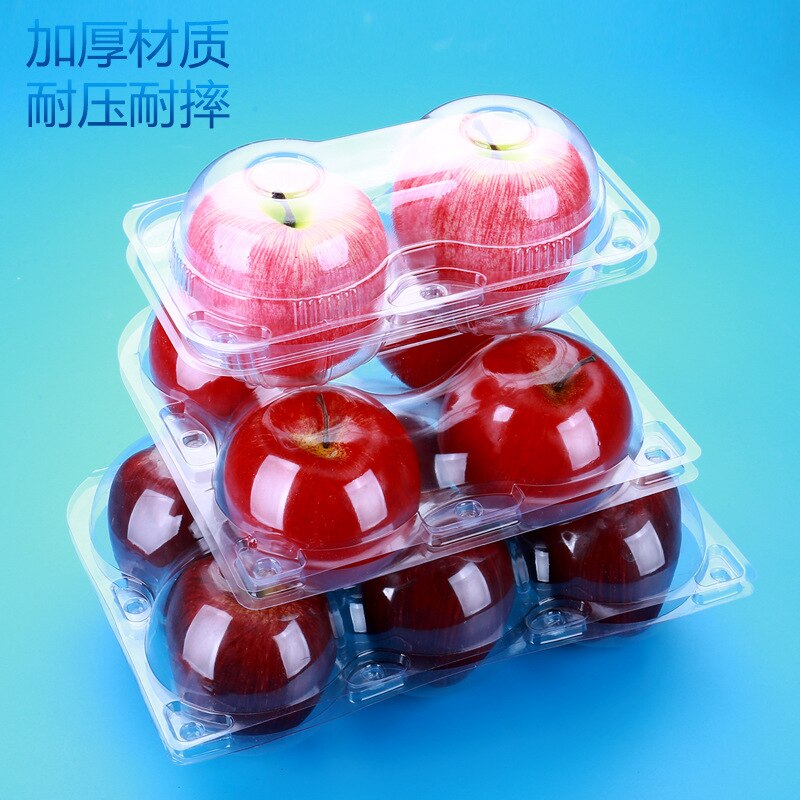 Fruit Container Transparent Plastic Box Large Size Apple Box Pomegranate Box Orange Box Three Four 6 Pieces-