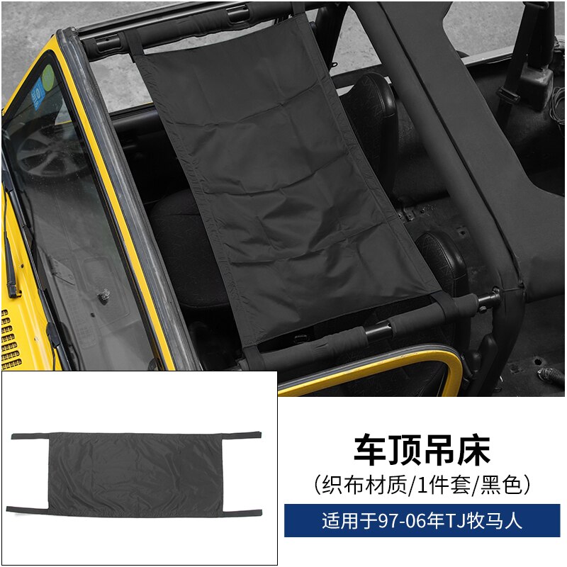Lit de voyage de voiture pour Jeep Wrangler TJ 1997-2006 repos extérieur lit de voyage lit de voiture net Wrangler TJ modification fournitures: WHITE
