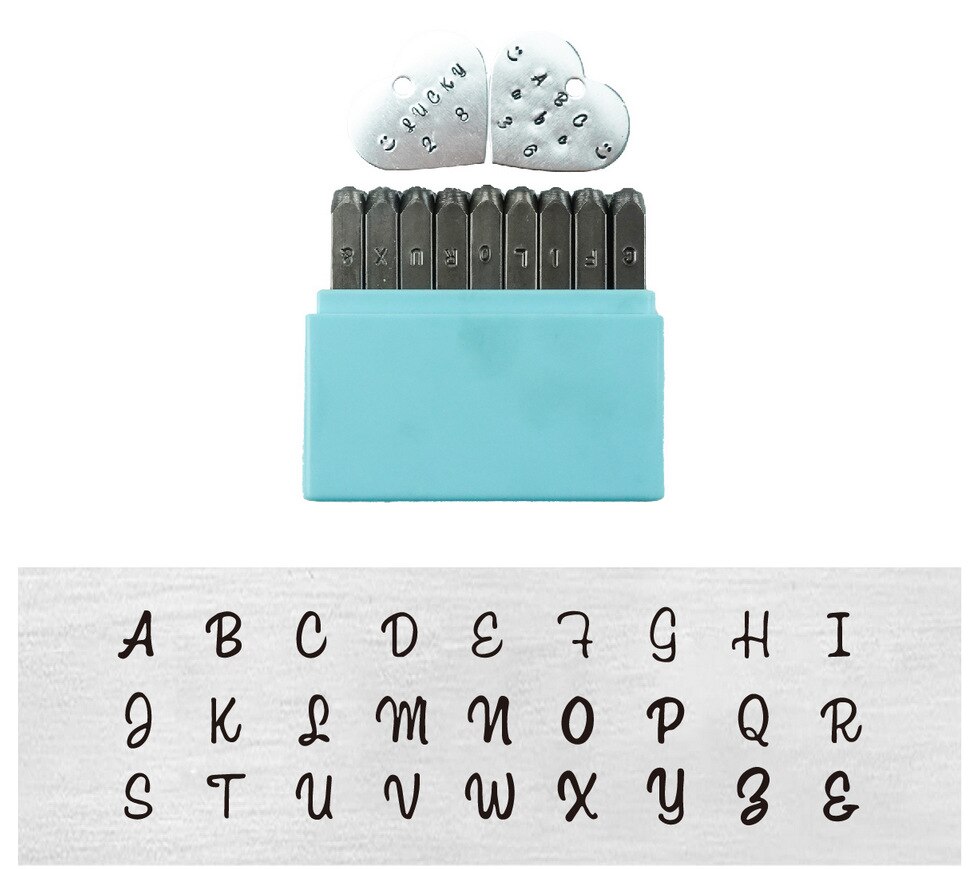 3mm Jewelry Metal Stamping Set Letter Number Steel Punching Kit DIY LOGO Alphabet Bracelet Ring Stamp Leather Silver Branding