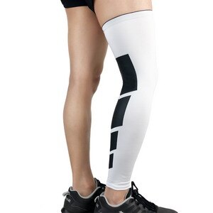 Compression Leg Warmers Basketball Volleyball Cycling UV Protection Elastic Leg Cover: Beige / L