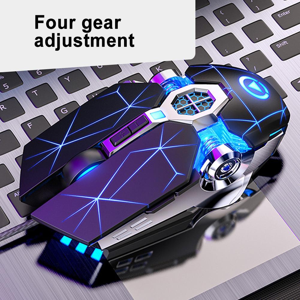 Computer Peripherals Rechargeable Wireless Mouse A7 2.4G Wireless Portable Rechargeable Mute Backlit Gaming Mouse for Laptops