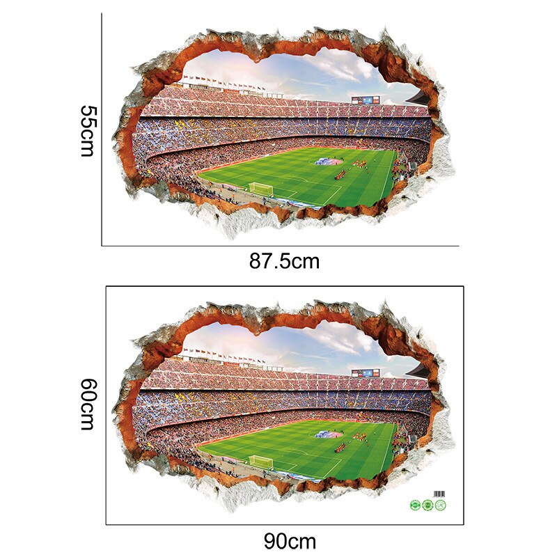 3d levande fotboll fotboll väggdekaler för barnrum vardagsrum sovrum väggdekaler pojkar rum dekoration