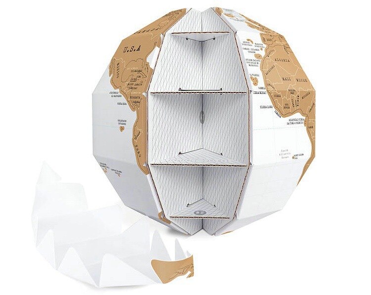 Scratch Globe , DIY 3D Scratch Tellurion as Travelling Worldwide Map for Geography Teaching