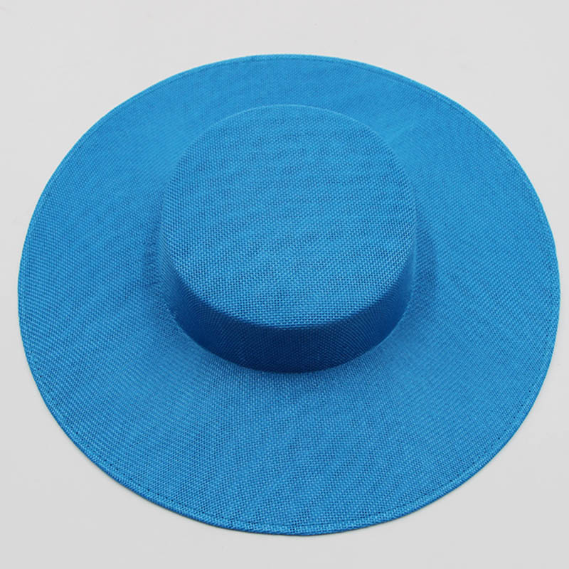 Dames Fascinators Hoedenmakerij Hoed Basis Feest Bruiloft Nep Lunquil Hoed Brede Rand Fedora Kentucky Derby Hoofddeksel Haaraccessoires: Blauw