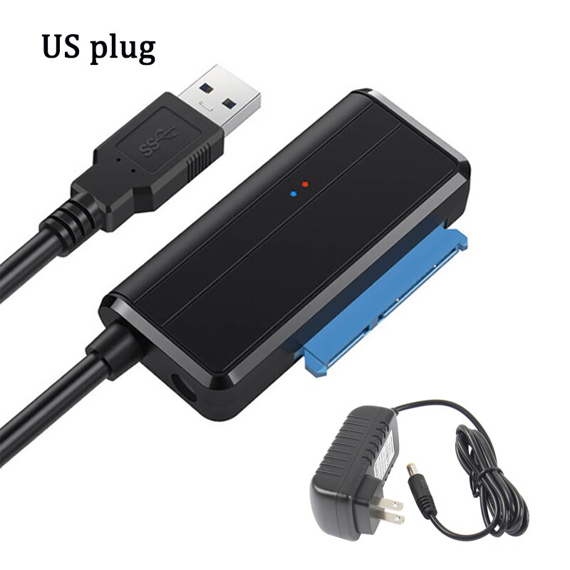 Câble USB SATA III adaptateur Sata vers USB 3.0 5 Gbps prise en charge 2.5/3.5In SSD externe HDD adapter disque dur 3.5 Sata 3 vers USB adapter PC: green