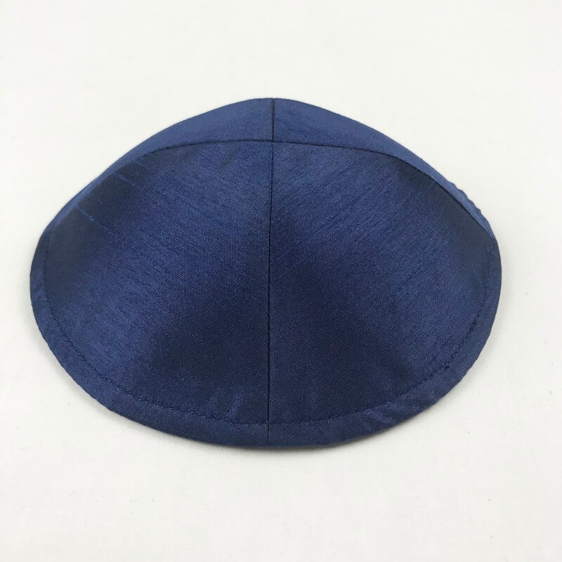JL Kippha's Nero E Argento Stella Di Davide In Pelle Kippah Yarmulke