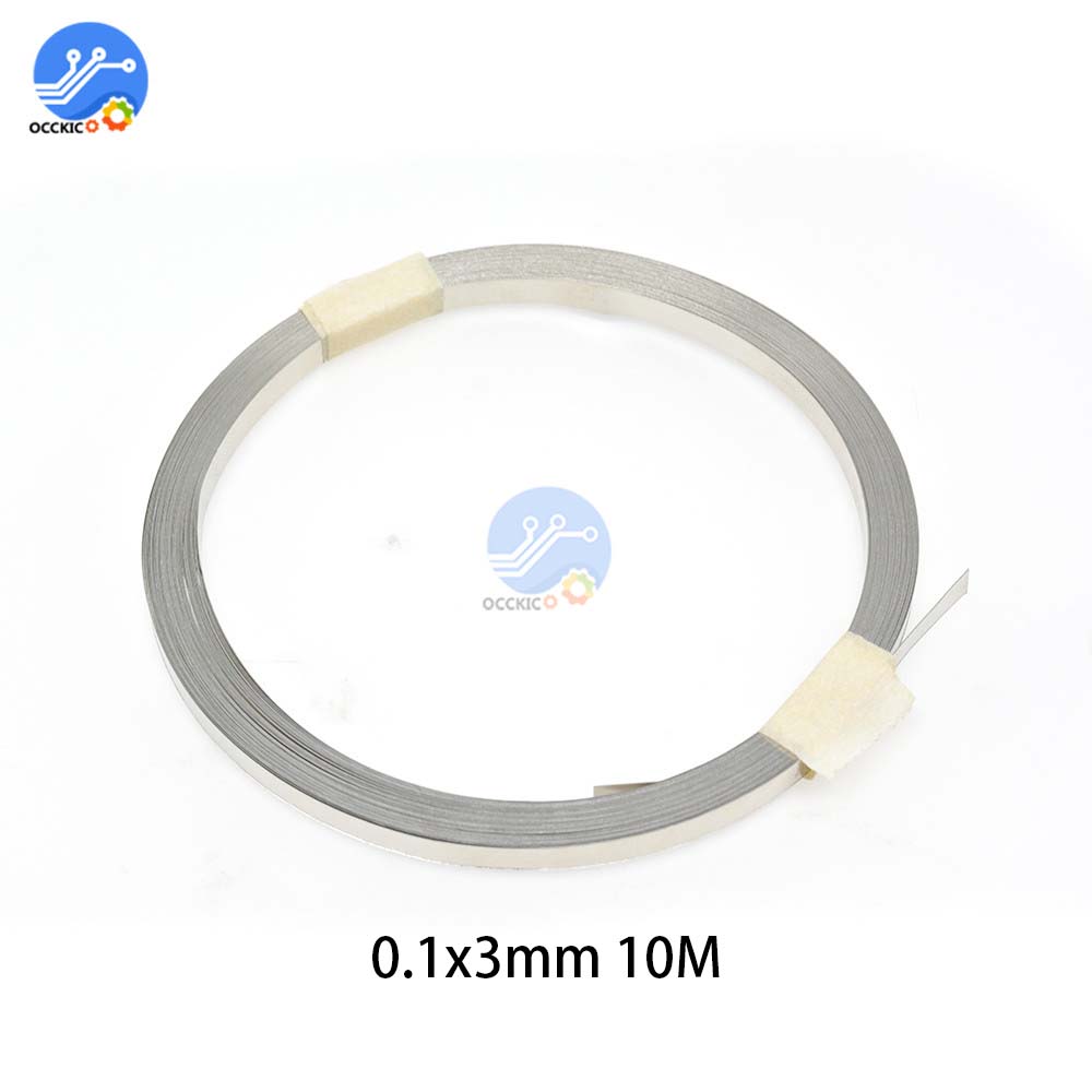 10m 18650 Li-ion Battery Nickel Sheet Plate Steel Belt Strip 0.1mm battery connector spot welding 4/5/7/8/10mm for 18650 Charge