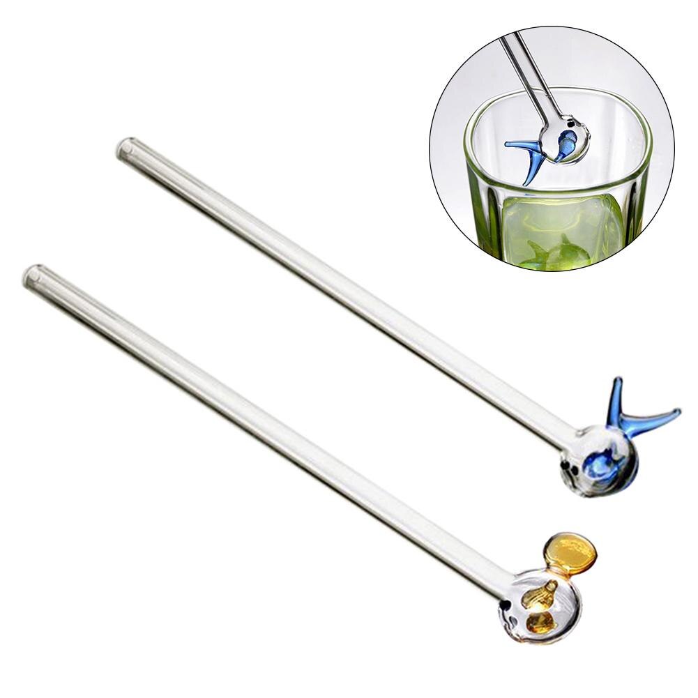 Cute Drinking Straw Kit Reusable Party Birthday Lovely Smoothie Juice Water Fish Glass Straw Milkshakes Frozen Drinks Straws Set