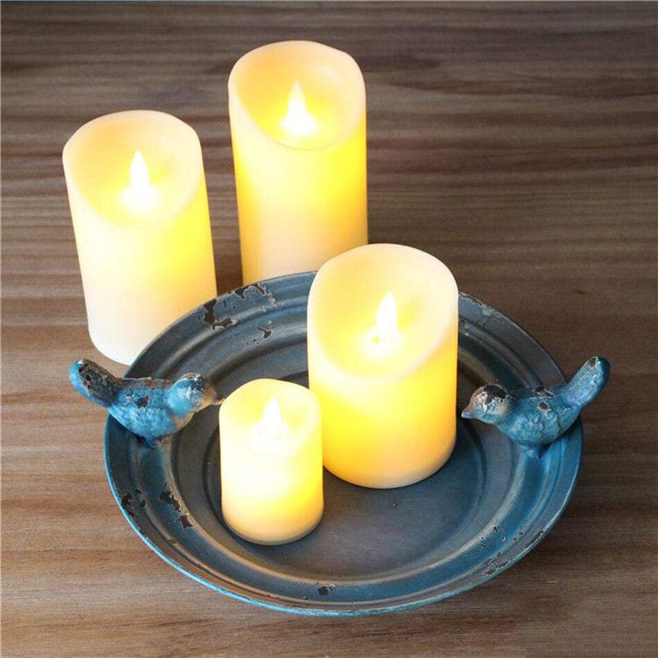 Fameless Plastic Led Pillar Candle,LED Candle Light For Wedding,Birthday,Club,Outdoor Activities Decor.Lovely Led Night Light