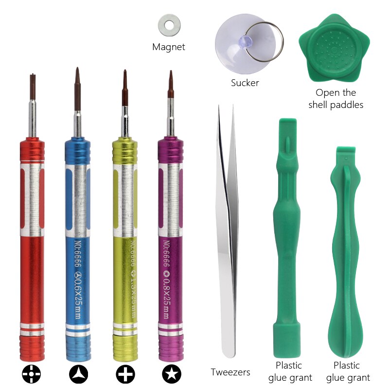 Mobile Cell Phone Screen LCD Opening Pry Kit Crowbar Screwdriver Set Repair Tools for iphone XS 8 7 For sam sung