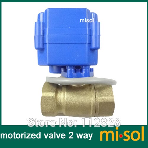 motorized valve brass, G1" DN25, 2 way, CR05, electrical valve, motorized ball valve